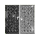 Kexy 9x18 Ultra Large Outdoor Rug with Carrying Bag | Black Gray Geometric