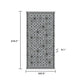 Kexy 9x18 Ultra Large Outdoor Rug with Carrying Bag | Black Gray Geometric