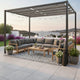 Kexy 9x18 Ultra Large Outdoor Rug with Carrying Bag | Black Gray Geometric