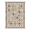 Kexy 9x12 Large Area Outdoor Rug with Carrying Bag | Beige Black Geometric