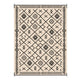 Kexy 9x12 Large Area Outdoor Rug with Carrying Bag | Beige Black Geometric