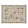 Kexy 9x12 Large Area Outdoor Rug with Carrying Bag | Beige Black Geometric
