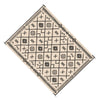 Kexy 9x12 Large Area Outdoor Rug with Carrying Bag | Beige Black Geometric