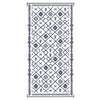 Kexy 9x18 Ultra Large Outdoor Rug with Carrying Bag | Blue White Geometric