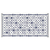 Kexy 9x18 Ultra Large Outdoor Rug with Carrying Bag | Blue White Geometric