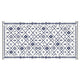 Kexy 9x18 Ultra Large Outdoor Rug with Carrying Bag | Blue White Geometric