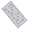 Kexy 9x18 Ultra Large Outdoor Rug with Carrying Bag | Blue White Geometric