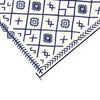 Kexy 9x18 Ultra Large Outdoor Rug with Carrying Bag | Blue White Geometric
