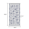 Kexy 9x18 Ultra Large Outdoor Rug with Carrying Bag | Blue White Geometric