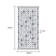 Kexy 9x18 Ultra Large Outdoor Rug with Carrying Bag | Blue White Geometric