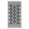Elyz XL Outdoor Area Rug | Black & White Tribal Design | 9x18 Waterproof