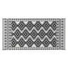 Elyz XL Outdoor Area Rug | Black & White Tribal Design | 9x18 Waterproof
