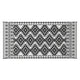 Elyz XL Outdoor Area Rug | Black & White Tribal Design | 9x18 Waterproof