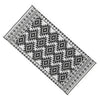 Elyz XL Outdoor Area Rug | Black & White Tribal Design | 9x18 Waterproof