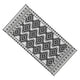 Elyz XL Outdoor Area Rug | Black & White Tribal Design | 9x18 Waterproof