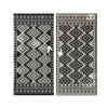 Elyz XL Outdoor Area Rug | Black & White Tribal Design | 9x18 Waterproof