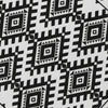 Elyz XL Outdoor Area Rug | Black & White Tribal Design | 9x18 Waterproof