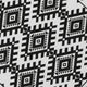 Elyz XL Outdoor Area Rug | Black & White Tribal Design | 9x18 Waterproof