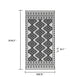 Elyz XL Outdoor Area Rug | Black & White Tribal Design | 9x18 Waterproof