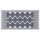 Elyz XL Outdoor Area Rug | Blue & White Tribal Design | 9x18 Weatherproof