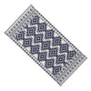 Elyz XL Outdoor Area Rug | Blue & White Tribal Design | 9x18 Weatherproof