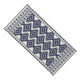 Elyz XL Outdoor Area Rug | Blue & White Tribal Design | 9x18 Weatherproof