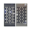 Elyz XL Outdoor Area Rug | Blue & White Tribal Design | 9x18 Weatherproof