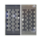 Elyz XL Outdoor Area Rug | Blue & White Tribal Design | 9x18 Weatherproof