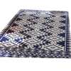 Elyz XL Outdoor Area Rug | Blue & White Tribal Design | 9x18 Weatherproof