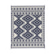 Elyz Large Outdoor Area Rug | Blue White Tribal Design | 8x10 Weatherproof
