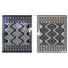 Elyz Large Outdoor Area Rug | Blue White Tribal Design | 8x10 Weatherproof