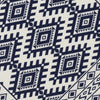 Elyz Large Outdoor Area Rug | Blue White Tribal Design | 8x10 Weatherproof