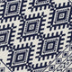 Elyz Large Outdoor Area Rug | Blue White Tribal Design | 8x10 Weatherproof
