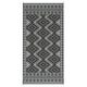 Elyz XL Outdoor Area Rug | Gray & White Tribal Design | 9x18 Waterproof