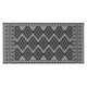 Elyz XL Outdoor Area Rug | Gray & White Tribal Design | 9x18 Waterproof