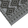 Elyz XL Outdoor Area Rug | Gray & White Tribal Design | 9x18 Waterproof