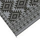 Elyz XL Outdoor Area Rug | Gray & White Tribal Design | 9x18 Waterproof