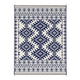 Elyz Large Outdoor Area Rug | Blue & White Tribal Design | 9x12 Waterproof