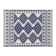 Elyz Large Outdoor Area Rug | Blue & White Tribal Design | 9x12 Waterproof
