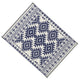 Elyz Large Outdoor Area Rug | Blue & White Tribal Design | 9x12 Waterproof