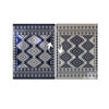 Elyz Large Outdoor Area Rug | Blue & White Tribal Design | 9x12 Waterproof