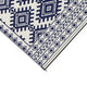 Elyz Large Outdoor Area Rug | Blue & White Tribal Design | 9x12 Waterproof