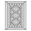 Pema Outdoor Area Rug | Gray & White Patchwork | XL 9x12 Beach Rug