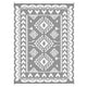 Pema Outdoor Area Rug | Gray & White Patchwork | XL 9x12 Beach Rug
