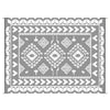 Pema Outdoor Area Rug | Gray & White Patchwork | XL 9x12 Beach Rug