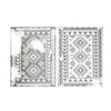 Pema Outdoor Area Rug | Gray & White Patchwork | XL 9x12 Beach Rug