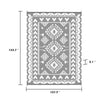 Pema Outdoor Area Rug | Gray & White Patchwork | XL 9x12 Beach Rug
