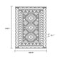 Pema Outdoor Area Rug | Gray & White Patchwork | XL 9x12 Beach Rug