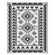 Pema Outdoor Area Rug | Black & White Patchwork | Large 8x10 Beach Rug