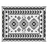 Pema Outdoor Area Rug | Black & White Patchwork | Large 8x10 Beach Rug